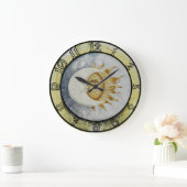 月と太陽の天文学 ラージ壁時計 (ホーム)