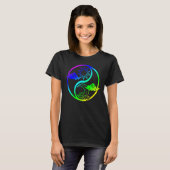 月と太陽のOmツリーの生活の仏教曼荼羅イン Tシャツ (正面フル)