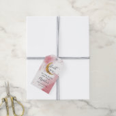 月と女の子に誕生日 ギフトタグ (より糸付き)