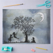 月と子ども遊ティッシュペーパー 薄葉紙 (クラフト)