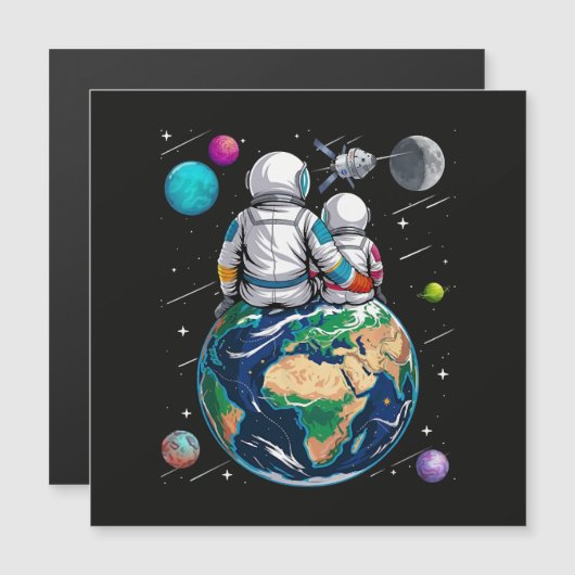 月と宇宙飛行士 (正面/裏面)