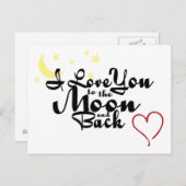 月と後のはがきに君が大好き ポストカード (正面/裏面)