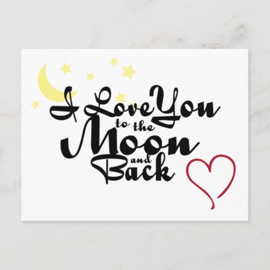 月と後のはがきに君が大好き ポストカード (正面)