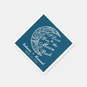 「月と後ろであなたが大好き」カスタムウェディング スタンダードカクテルナプキン (角)