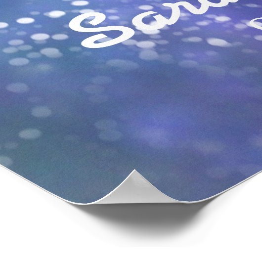 「月と後ろであなたが大好き」カスタムウェディング ポスター (角)