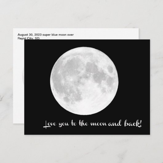 月と後ろにあなたを愛しなさい。SD - ポストカード (正面/裏面)