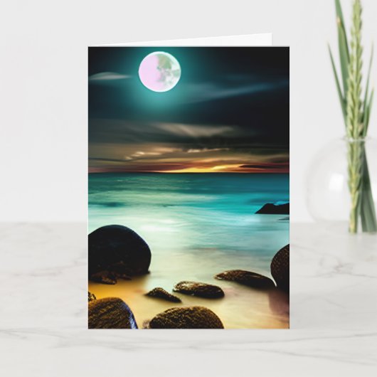 月と後ろにあなたを愛する カード (正面)