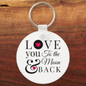 月と後ろにあなたを愛する キーホルダー (正面)