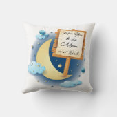 月と後ろにあなたを愛する クッション (裏面)