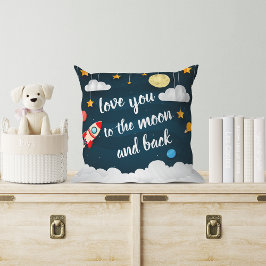 月と後ろにあなたを愛する クッション