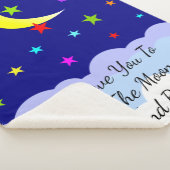 月と後ろにあなたを愛する シェルパブランケット (3/4)