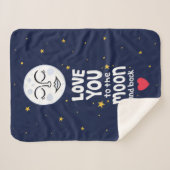 月と後ろにあなたを愛する シェルパブランケット (正面(横))