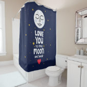 月と後ろにあなたを愛する シャワーカーテン (インサイチュ)