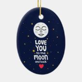月と後ろにあなたを愛する セラミックオーナメント (裏面)