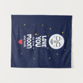 月と後ろにあなたを愛する タペストリー (正面(横))