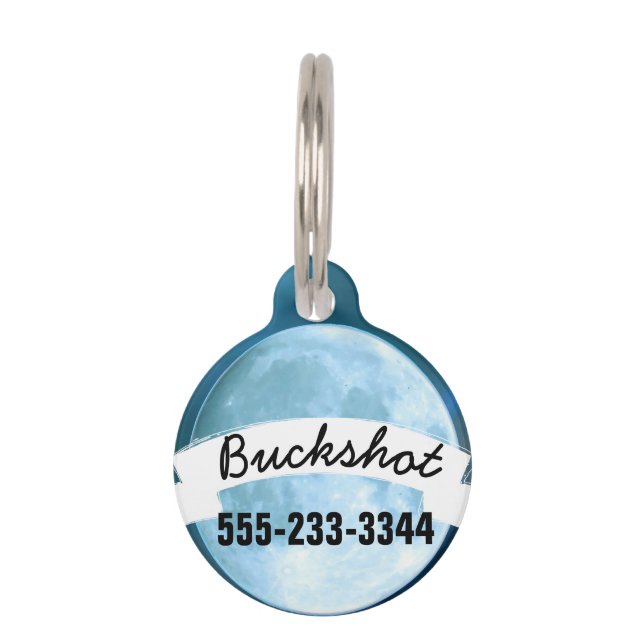 月と後ろにあなたを愛する ペット　ネームタグ (裏面)