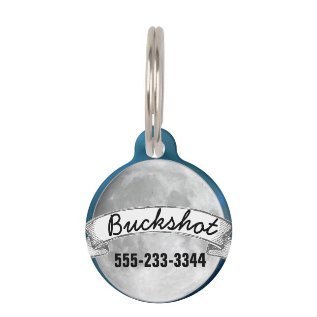 月と後ろにあなたを愛する ペット　ネームタグ (裏面)