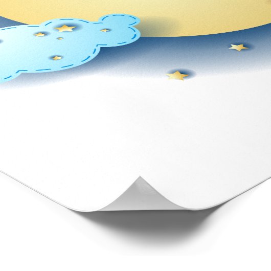 月と後ろにあなたを愛する ポスター (角)