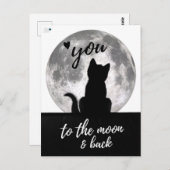 月と後ろにあなたを愛する – ポストカード (正面/裏面)