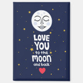 月と後ろにあなたを愛する マグネット (正面)