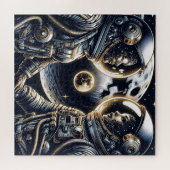 月と後ろにあなたを愛する |宇宙飛行士 ジグソーパズル (横)