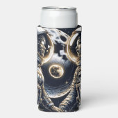 月と後ろにあなたを愛する |宇宙飛行士 スリム缶クーラー (Seltzer正面)