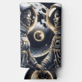 月と後ろにあなたを愛する |宇宙飛行士 スリム缶クーラー (裏面)