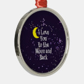 月と後ろにあなたを愛する – 月の男 メタルオーナメント (右)
