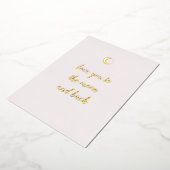 月と後ろにあなたを愛する 箔シーズンカード (回転した状態)