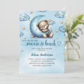 月と後ろにあなたを愛する – 赤ちゃんシャワー 招待状 (スタンド正面)