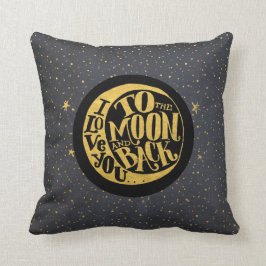 月と後ろにあなたを愛する – Stars Night Sky クッション
