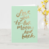 月と後ろに愛する カード (黄色い花)