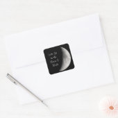 月と後ろに愛よ スクエアシール (封筒)