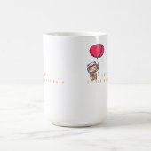 月と後ろに コーヒーマグカップ (中央)