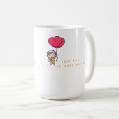 月と後ろに コーヒーマグカップ (正面右)