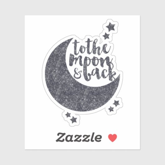 月と後ろに シール (シート)