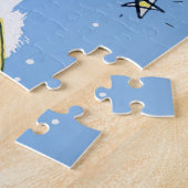 月と後ろに ジグソーパズル (側面)