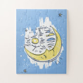 月と後ろに ジグソーパズル (縦)