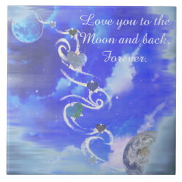 月と後ろに タイル