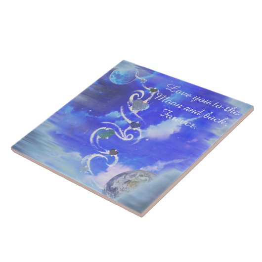 月と後ろに タイル (側面)