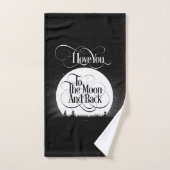 月と後ろに バスタオルセット (ハンドタオル)