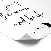 月と後ろに ポスター (角)