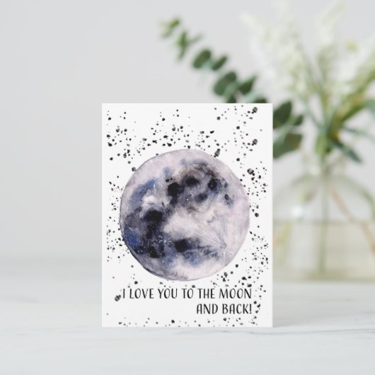 月と後ろに ポストカード (スタンド正面)