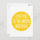 月と後ろに ポストカード (正面/裏面)