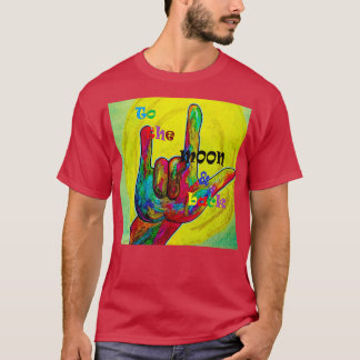 月と後ろに Tシャツ