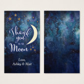 月と後ろのメッセージカードに愛する (正面&裏面)