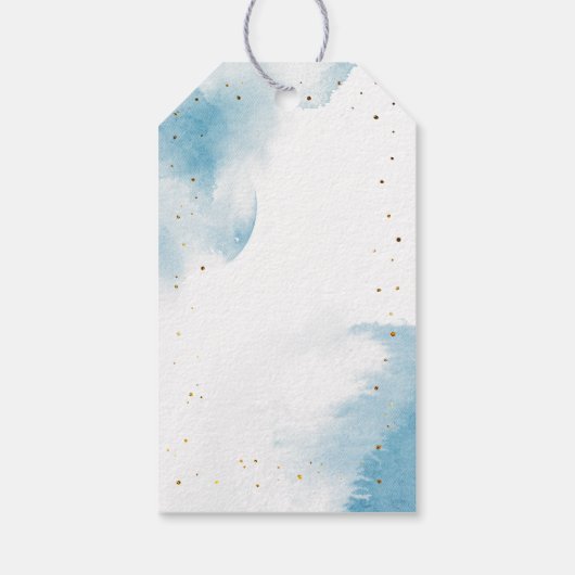 月と後ろの少年の誕生日 ギフトタグ (裏面)