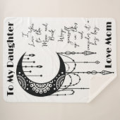 月と後ろシェルパ毛布へ シェルパブランケット (正面(横))