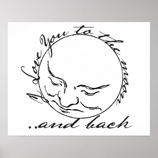 月と後ろ向きにあなたを愛する ポスター (正面)