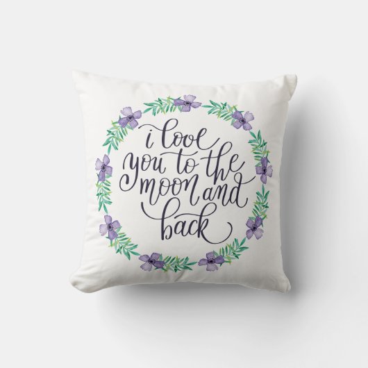 月と後ろ向きに愛してる クッション (正面)